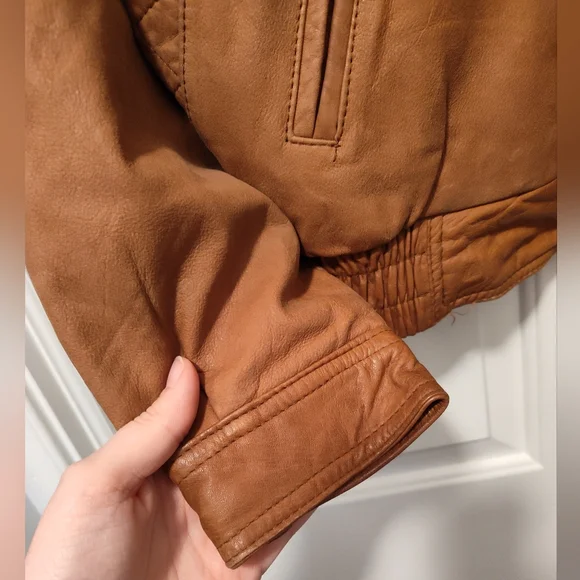 Genuine Brown Leather Jacket by Exploration - Picture 5 of 16